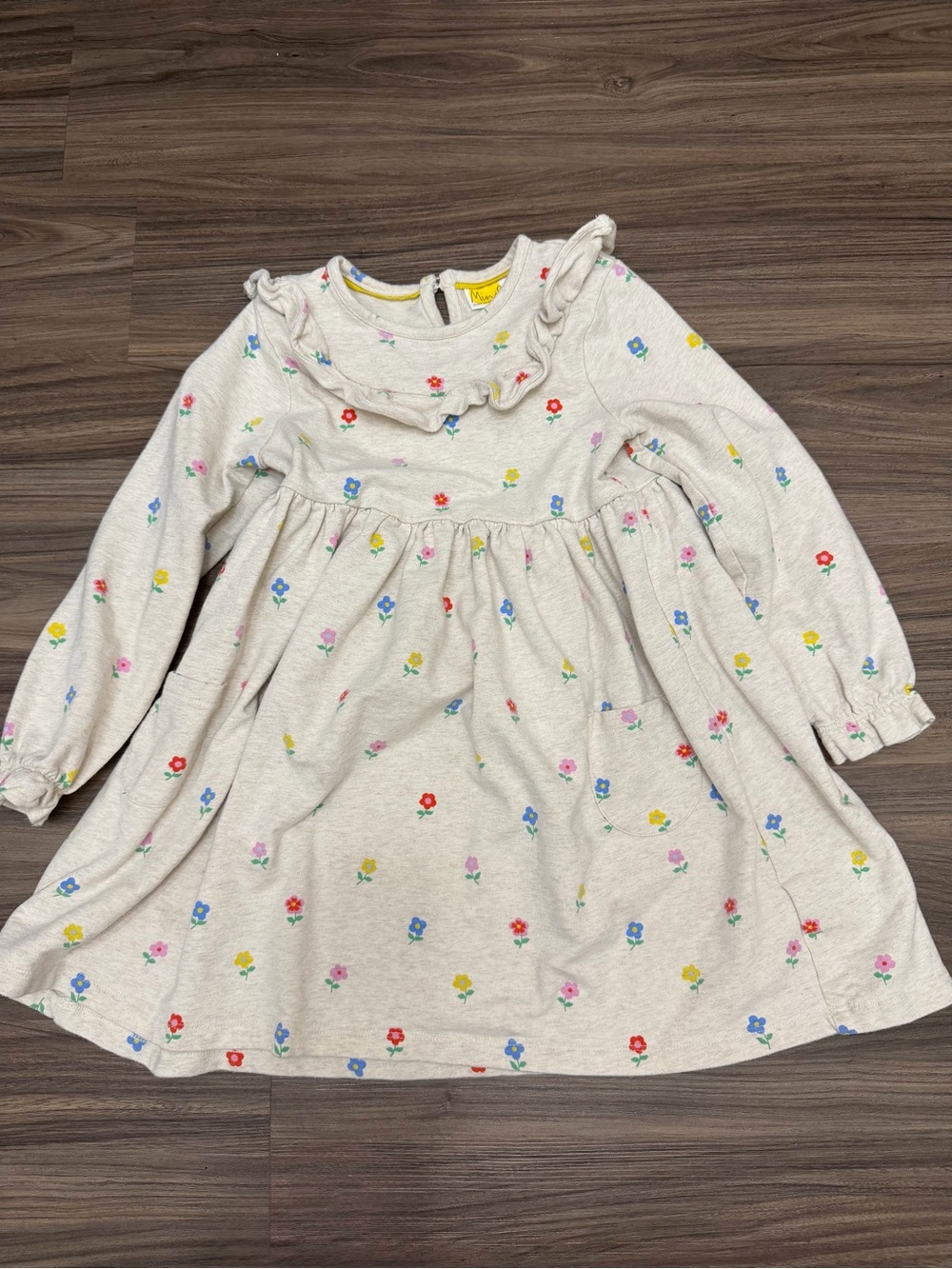 Mini Boden Cotton Jersey Long Sleeve Dress Size 5-6 Y